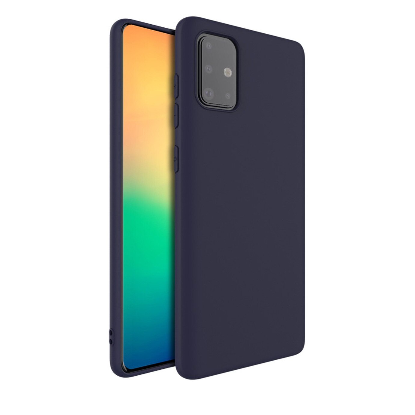 Husa de protectie, IMAK, Compatibil cu GALAXY A71, Cauciuc, Albastru inchis