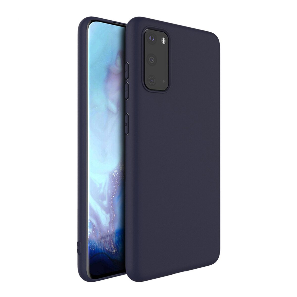 Husa de protectie, IMAK, Compatibil cu GALAXY S20 Plus, Cauciuc, Albastru inchis