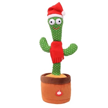 Jucarie Interactiva in Limba Romana, Editie de Craciun, Cactus Dansator, Canta, Danseaza si Vorbeste, 20 melodii, Lumini, 32 cm, Smartic®, verde Jucarie Interactiva in Limba Romana, Editie de Craciun, Cactus Dansator, Canta, Danseaza si Vorbeste, 20 melodii, Lumini, 32 cm, Smartic®, verde