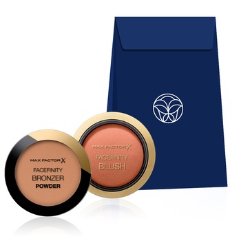 Set Cadou Max Factor: Pudra bronzanta Facefinity 01 Light Bronze, 10 g + Fard de obraz Facefinity Delicate Apricot, 1.5 g Set Cadou Max Factor: Pudra bronzanta Facefinity 01 Light Bronze, 10 g + Fard de obraz Facefinity Delicate Apricot, 1.5 g
