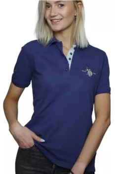 Tricou Dama Polo, U.S. Polo ASSN. din Bumbac, regular fit, Albastru Tricou Dama Polo, U.S. Polo ASSN. din Bumbac, regular fit, Albastru