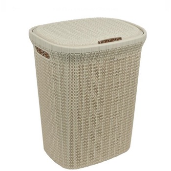 Cos de rufe din ratan cu manere, 45x35x55 cm, 55 l Cos de rufe din ratan cu manere, 45x35x55 cm, 55 l