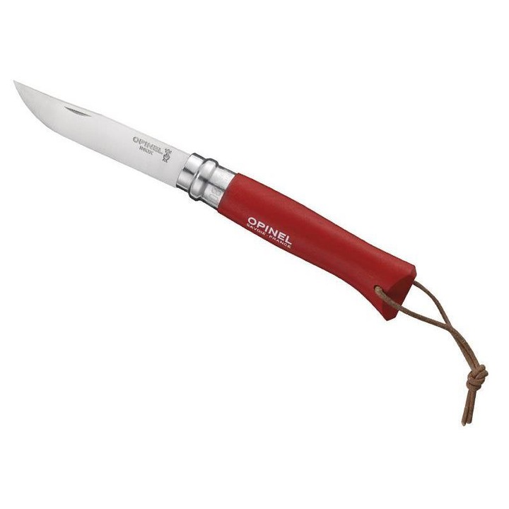 Briceag Opinel 8 VRI, 1705, Lama din otel inoxidabil, 11 cm, Rosu