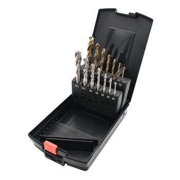 Set Burghie DIN 338, HSS Co5, Tarozi de masina Elicoidali DIN 371-376, HSS-E, 14 piese Set Burghie DIN 338, HSS Co5, Tarozi de masina Elicoidali DIN 371-376, HSS-E, 14 piese