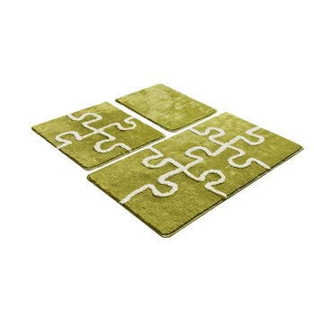 Set 3 covorase baie acril, 60x100cm, 50x60 cm, 40x60 cm, Chilai Home, Puzzle - Green Set 3 covorase baie acril, 60x100cm, 50x60 cm, 40x60 cm, Chilai Home, Puzzle - Green