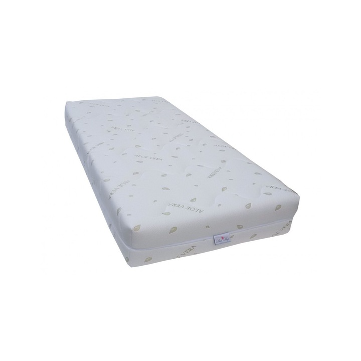 Husa saltea matlasata, Best Sleep, textil, hipoalergenic, fibre aloe vera, cu fermoar pe 3 laturi, 120x200x25 cm