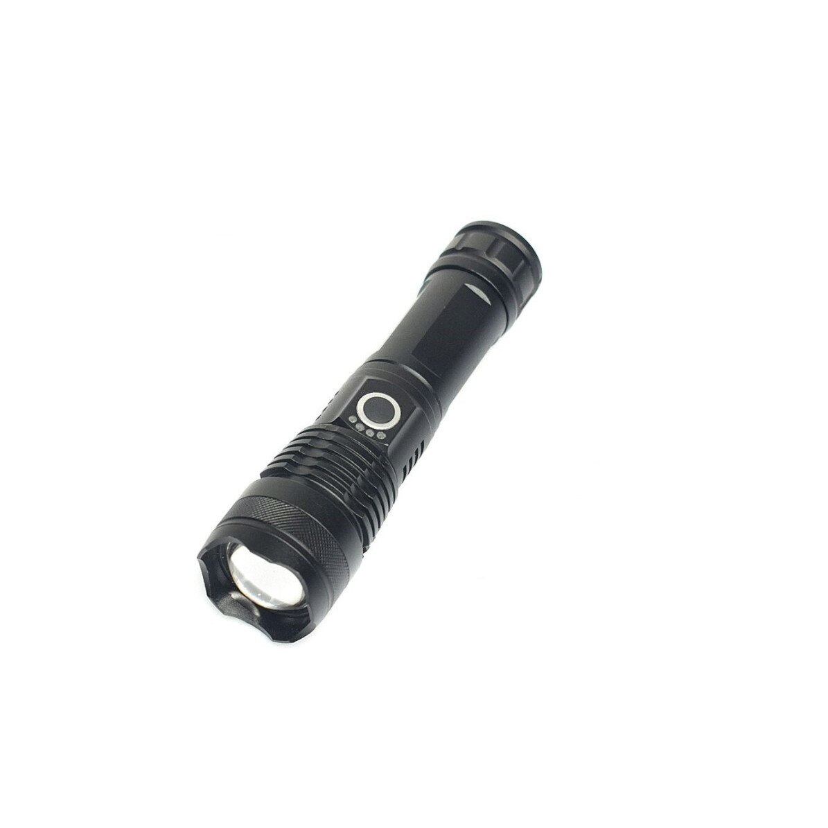 Акумулаторно фенерче с LED и micro USB кабел, включена батерия, черно ...