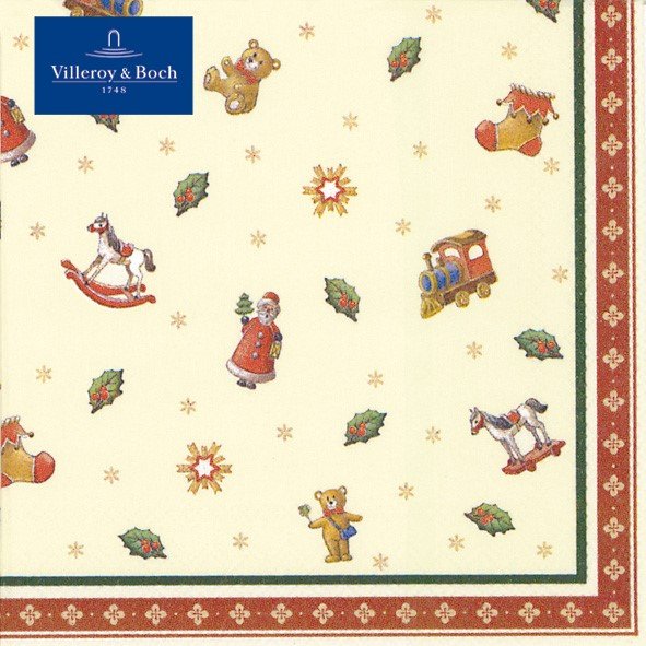 Set servetele hartie Villeroy & Boch, Winter Specials Toys Cocktail, 25x25cm