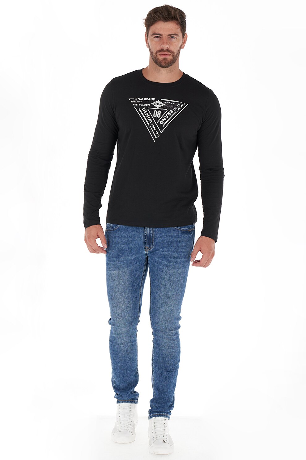 Lee Cooper, Blugi super slim, Albastru inchis