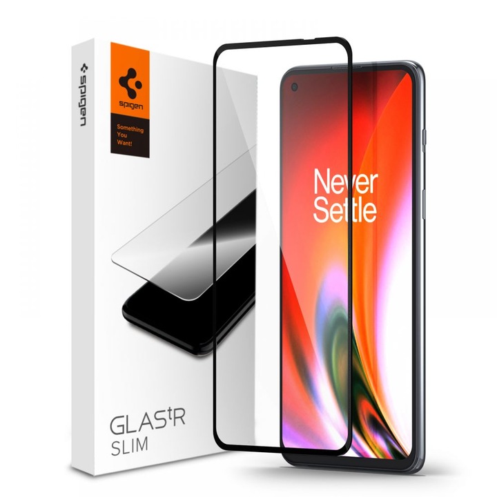 Spigen Glass FC OnePlus Nord 2 5G / Nord CE 5G üvegfólia, tokbarát, fekete