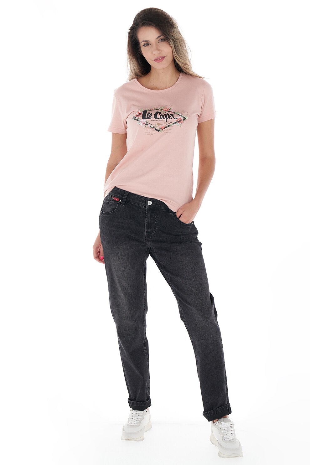 Lee Cooper, Blugi boyfriend, Negru, W27-L32