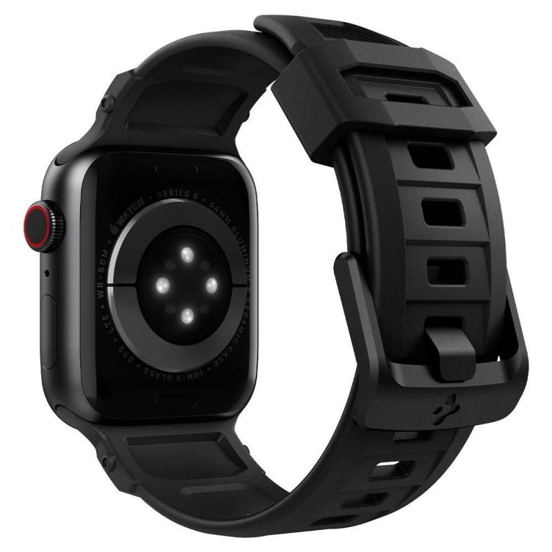 Curea Spigen Rugged Band compatibila cu Apple Watch 1/2/3/4/5/6/7/SE (38/40/41mm) Matte Black