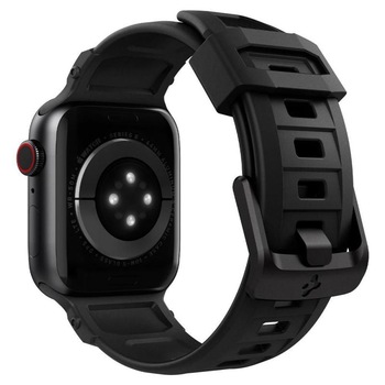Curea Spigen Rugged Band compatibila cu Apple Watch 1/2/3/4/5/6/7/SE (38/40/41mm) Matte Black Curea Spigen Rugged Band compatibila cu Apple Watch 1/2/3/4/5/6/7/SE (38/40/41mm) Matte Black