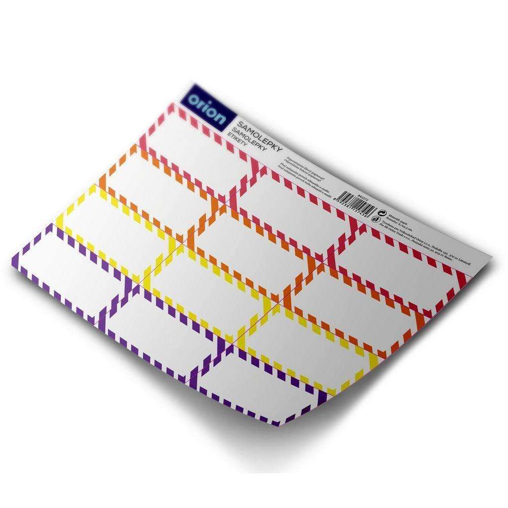 Set 12 etichete autoadezive, Orion, Alb