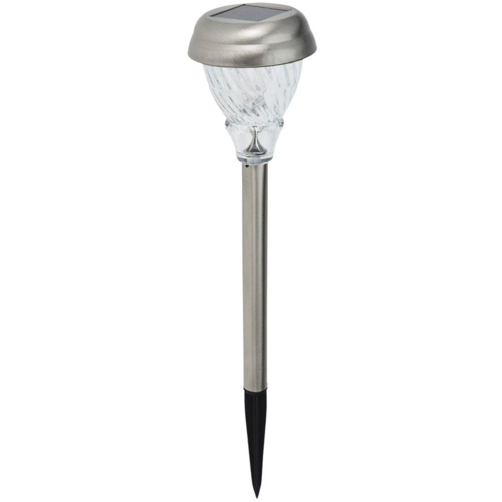 Lampa solara LED, Progarden, Inox, Senzori amurg, Argintiu