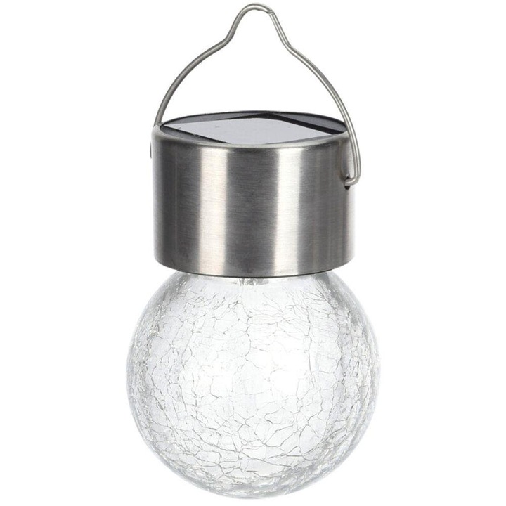 Solar LED lámpa, Progarden, Izzó típusú, Ezüst