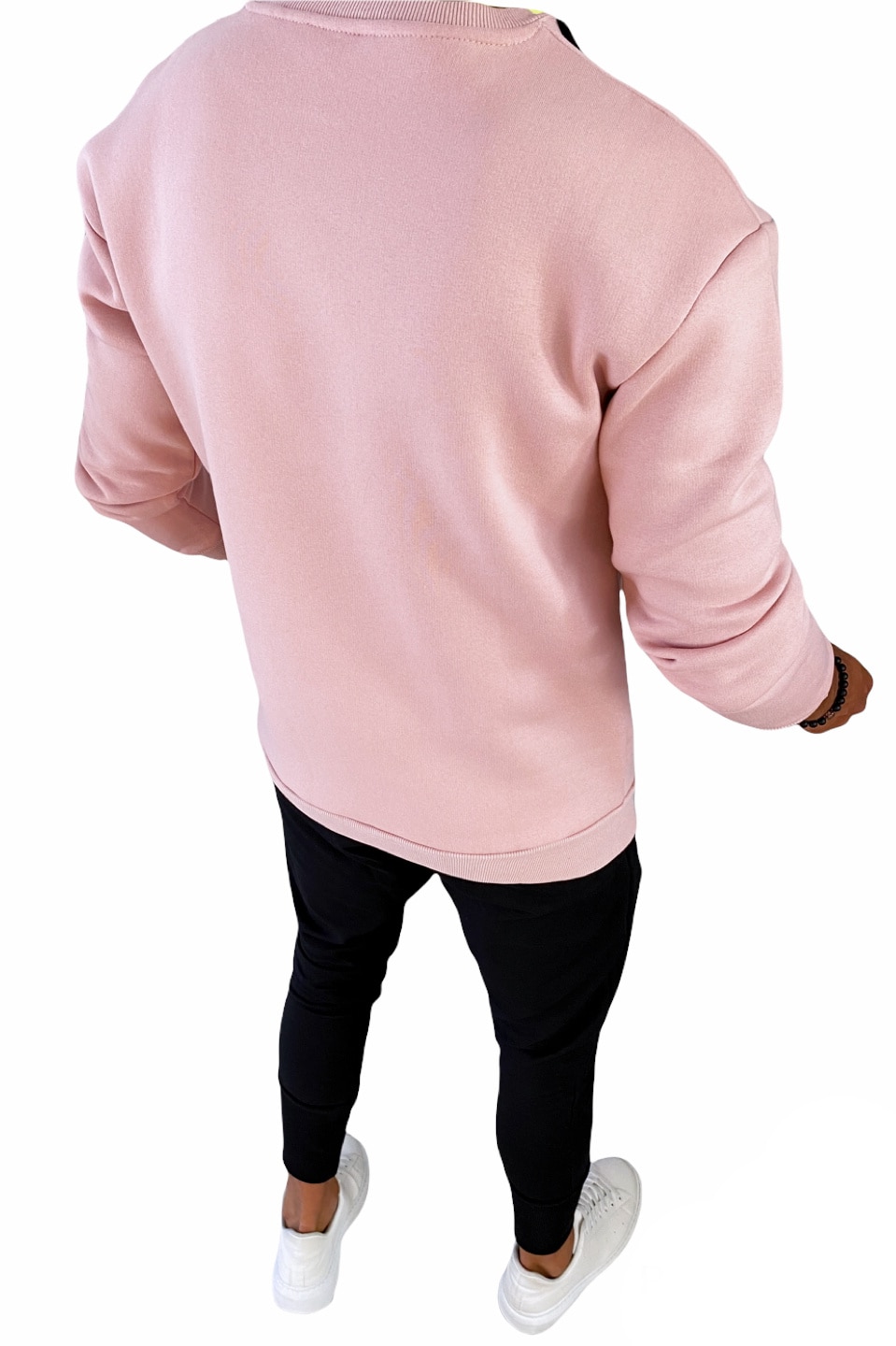 Bluza barbati, cu imprimeu, K409, roz, XL eMAG.ro