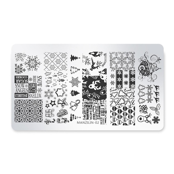 Nail art sablon, Parafasa, ezüst