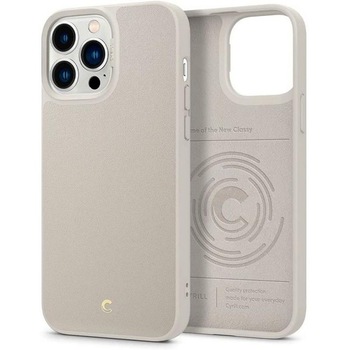 Carcasa Spigen Ciel Leather Brick compatibila cu iPhone 13 Pro Max Cream Carcasa Spigen Ciel Leather Brick compatibila cu iPhone 13 Pro Max Cream