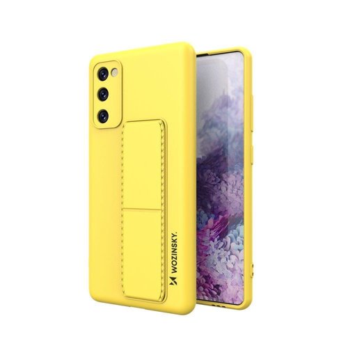 Husa Spate Wozinsky Compatibila Cu Samsung Galaxy S20 FE , Cu Stand Metalic Pe Spate, Protectie La Camera, Galben