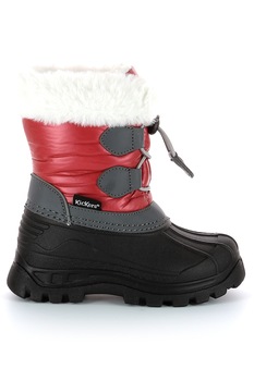 Kickers kids, Ghete impermeabile de iarna cu captuseala din blana sintetica Sealsnow, Negru/Rosu Kickers kids, Ghete impermeabile de iarna cu captuseala din blana sintetica Sealsnow, Negru/Rosu