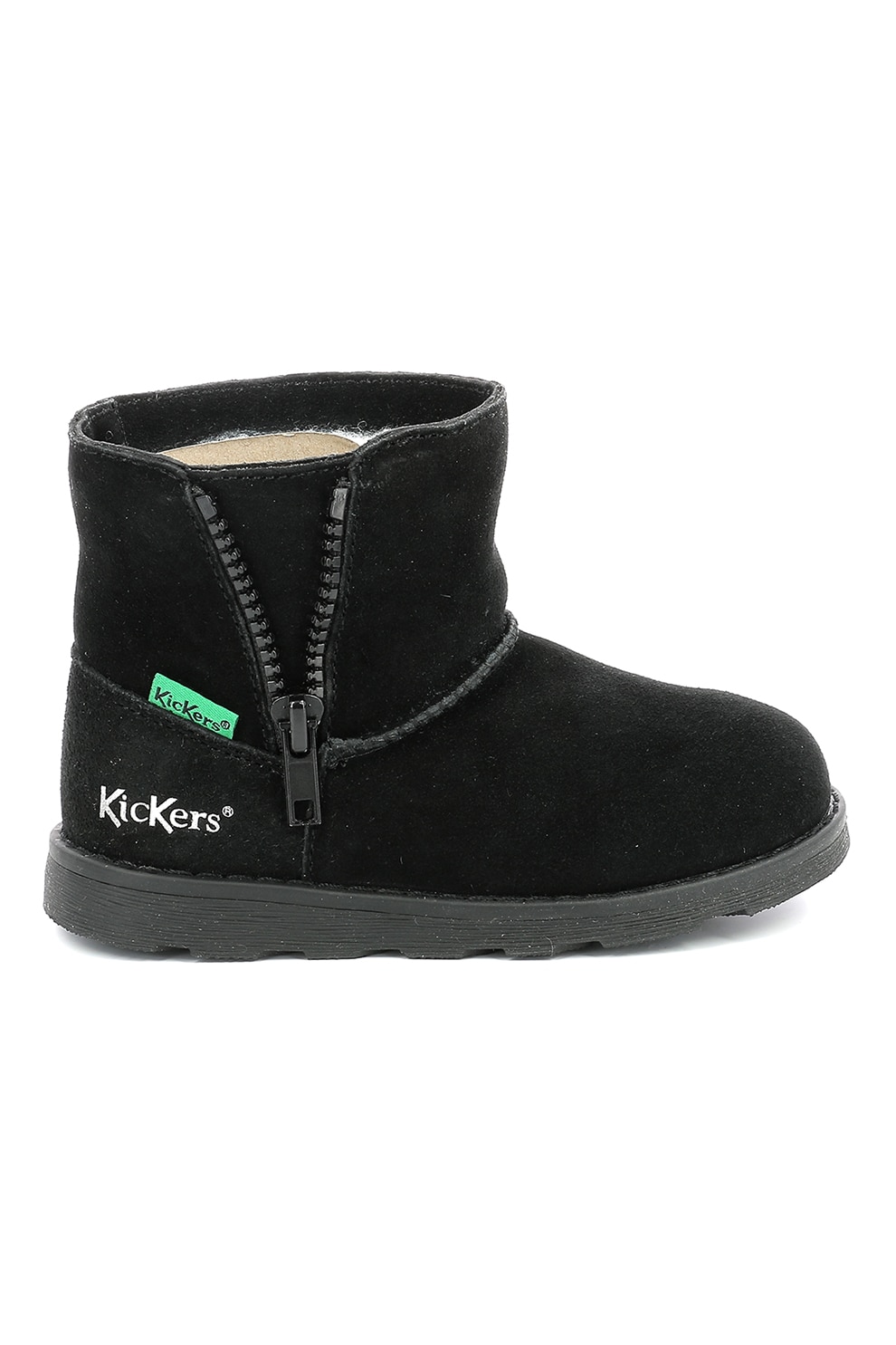 Kickers kids, Cizme low-top fara inchidere, Negru