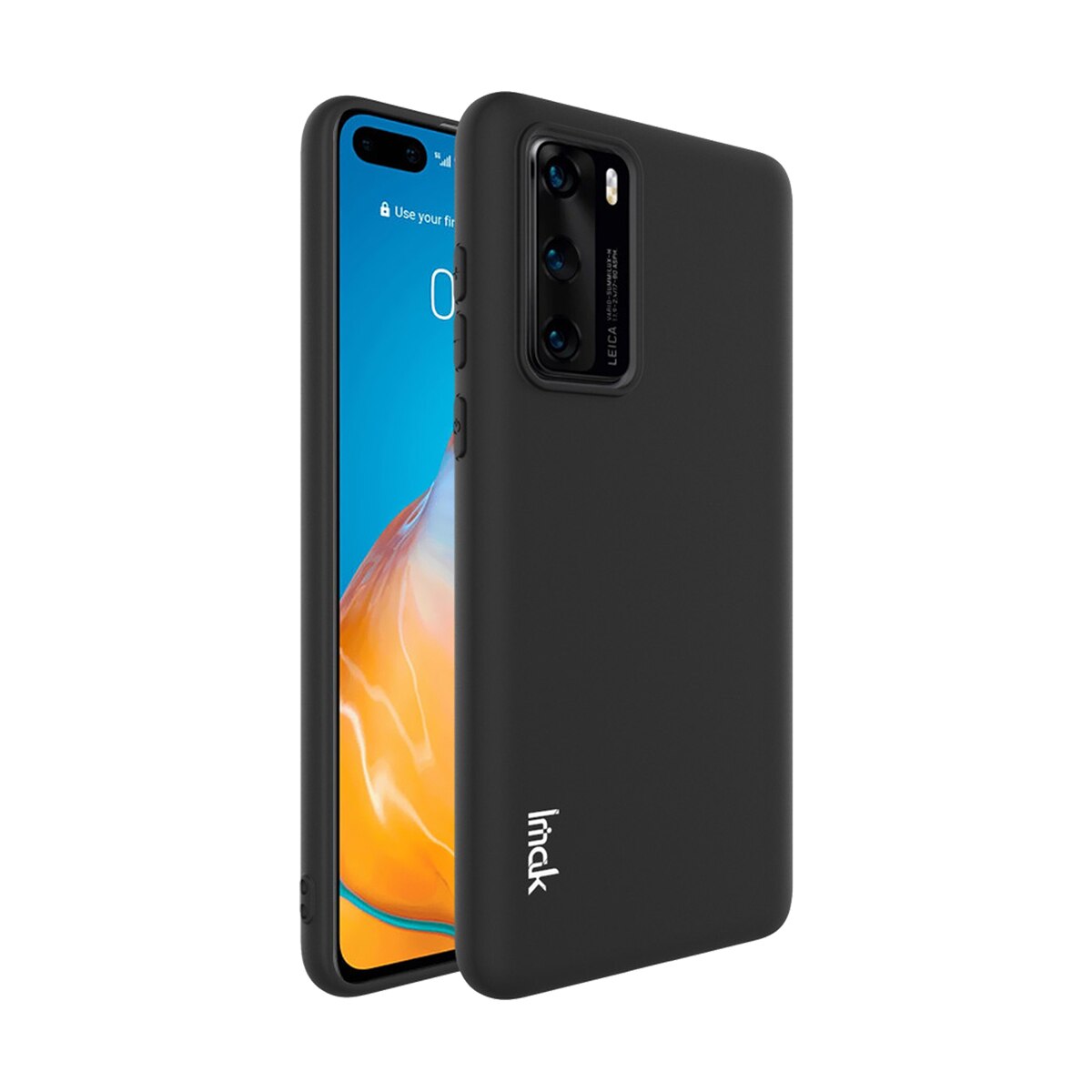 Husa de protectie, IMAK, Compatibil cu HUAWEI P40, Cauciuc, Negru