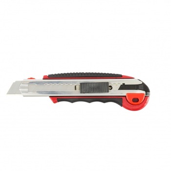 Cutit 18 mm, lama retractabila, ghidaj metalic, maner cauciucat, 5 lame MTX Cutit 18 mm, lama retractabila, ghidaj metalic, maner cauciucat, 5 lame MTX