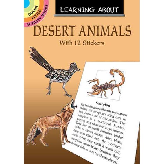Learning about Desert Animals: With 12 Stickers de Sy Barlowe