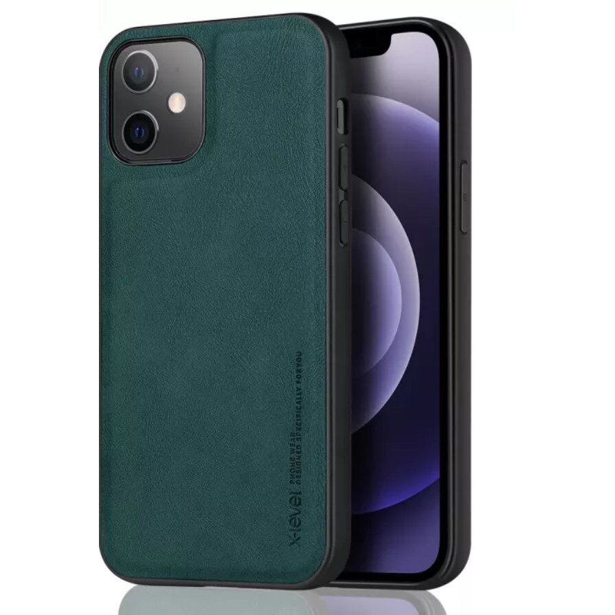 Husa Piele X Level pentru iPhone 11 Green