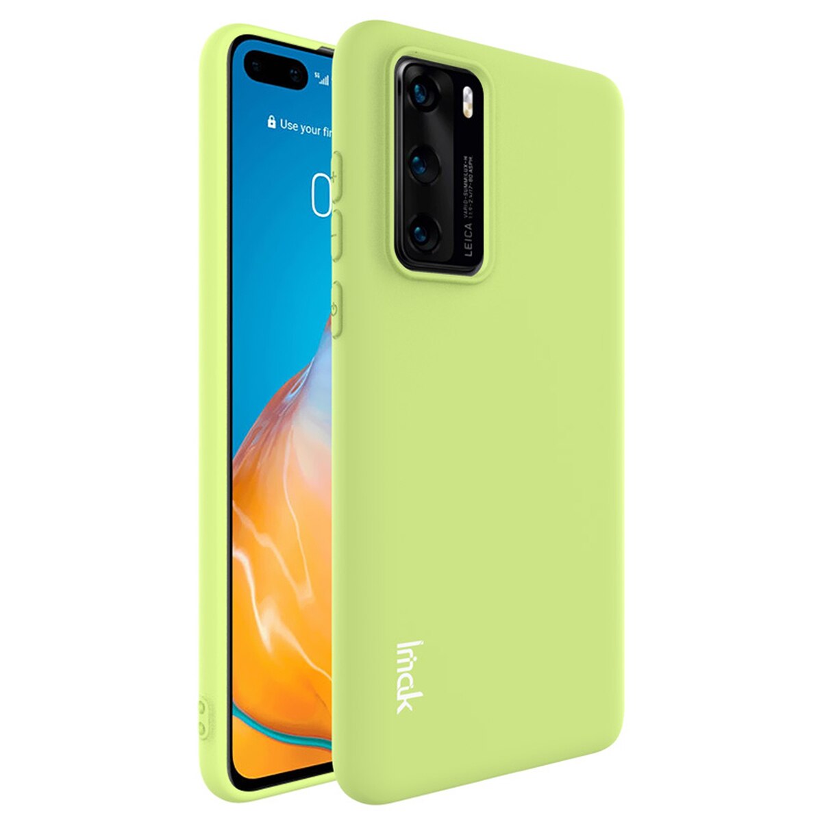 Husa de protectie, IMAK, Compatibil cu HUAWEI P40, Cauciuc, Verde