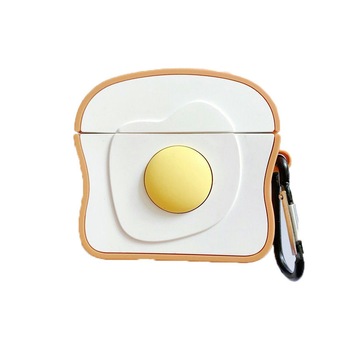 Husa Protectie Silicon, Compatibila Cu Airpods 1/2, Toast Husa Protectie Silicon, Compatibila Cu Airpods 1/2, Toast