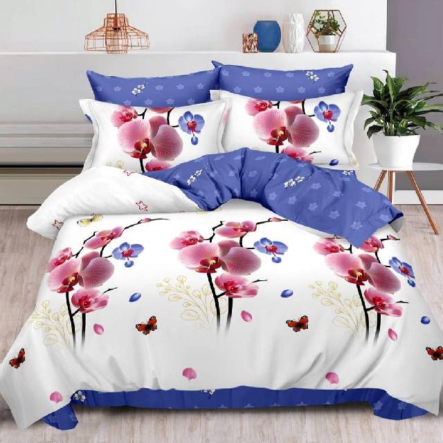 Lenjerie 6 piese din Bumbac Finet, model Orchid 235 x 240