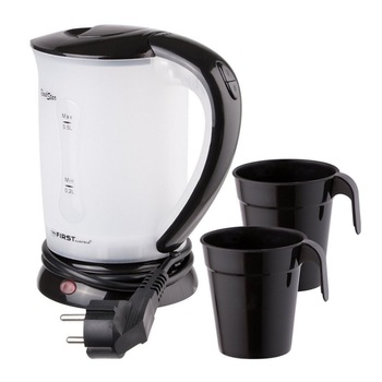 Fierbator apa de calatorie First Austria FA-5425-2, 600W, 500ml, 2 pahare, Negru Fierbator apa de calatorie First Austria FA-5425-2, 600W, 500ml, 2 pahare, Negru