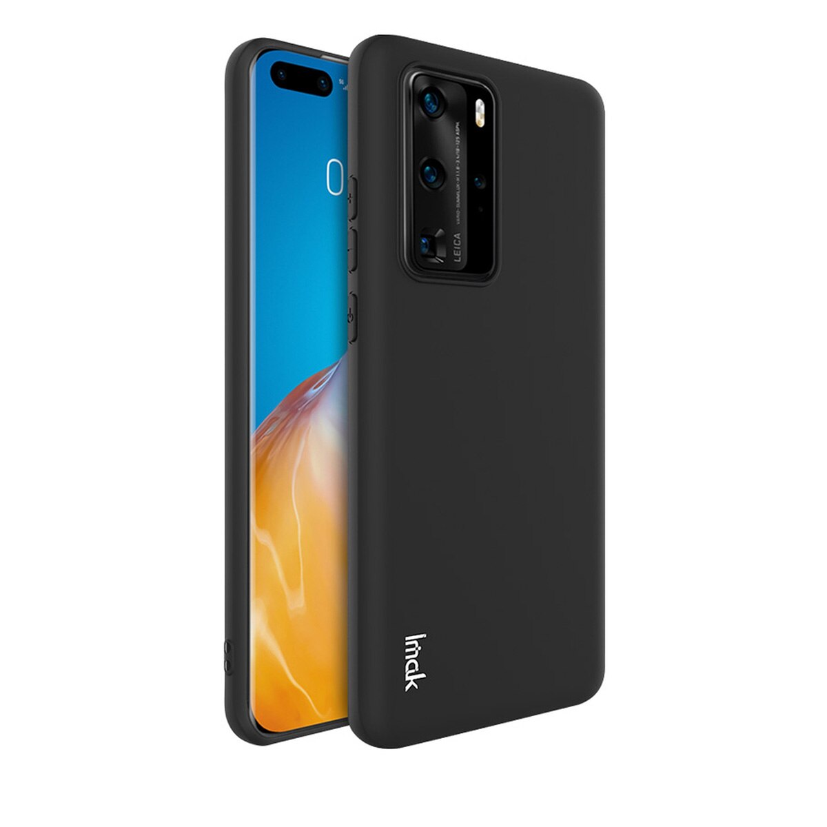 Husa de protectie, IMAK, Compatibil cu HUAWEI P40 Pro, Cauciuc, Negru