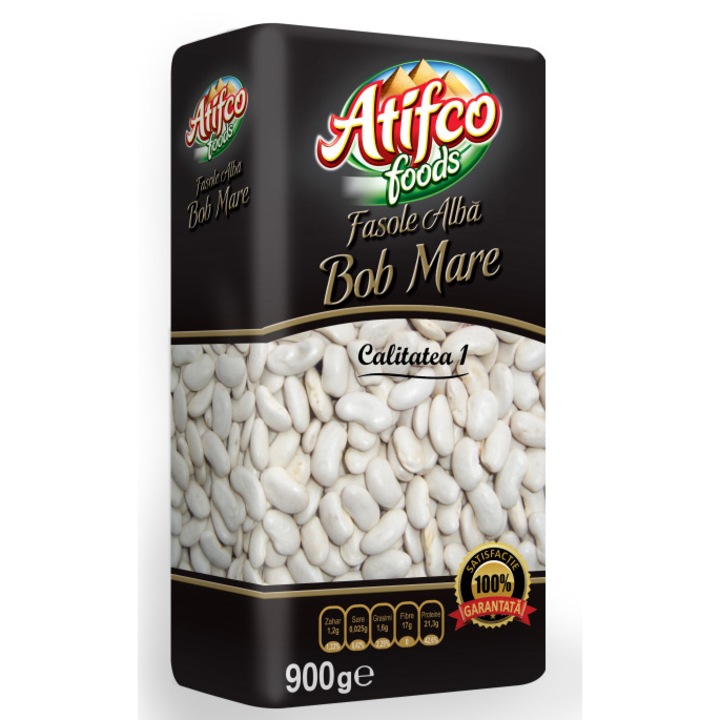 Fasole alba cu bob mare Atifco, 900 g