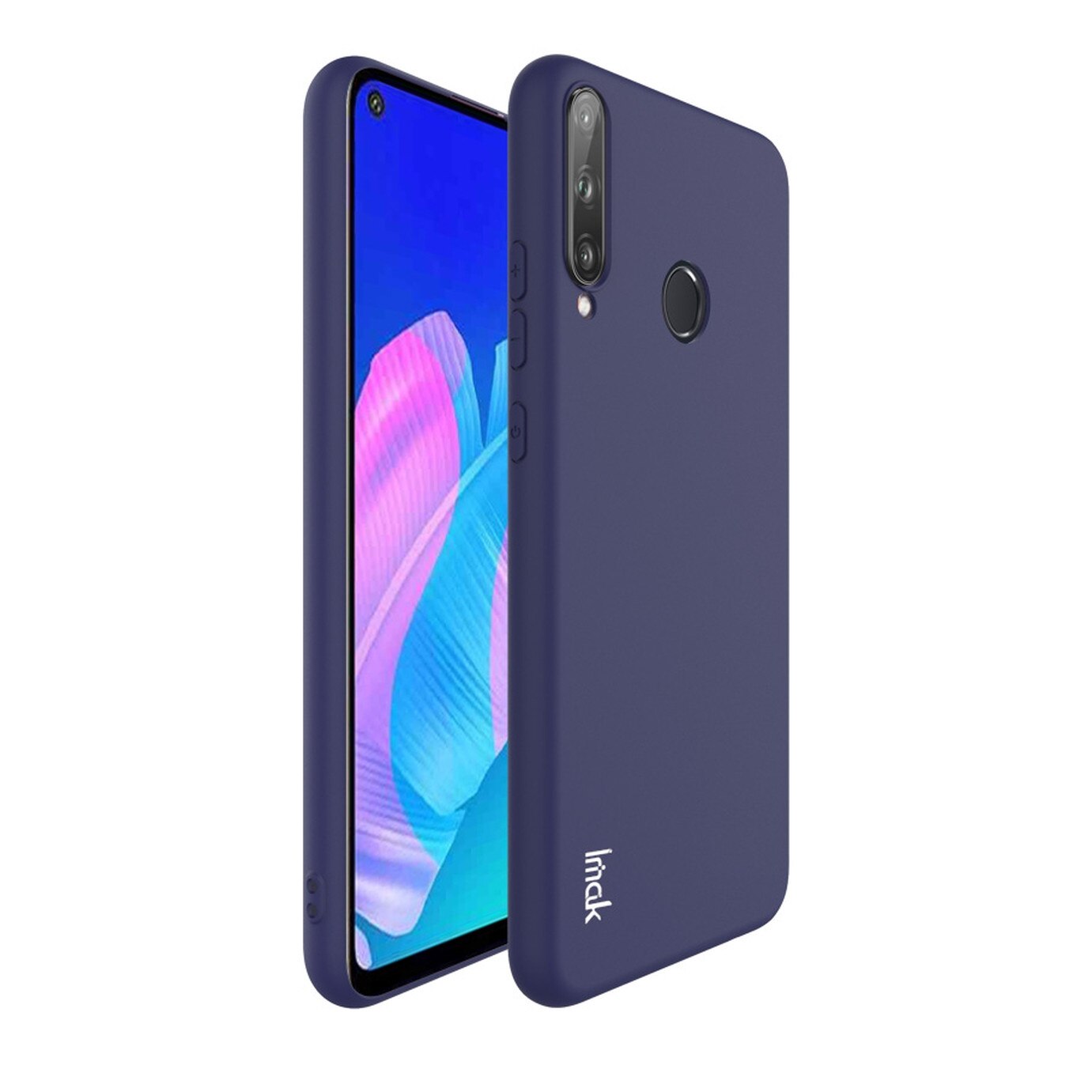 Husa de protectie, IMAK, Compatibil cu HUAWEI P40 Lite, Cauciuc, Albastru