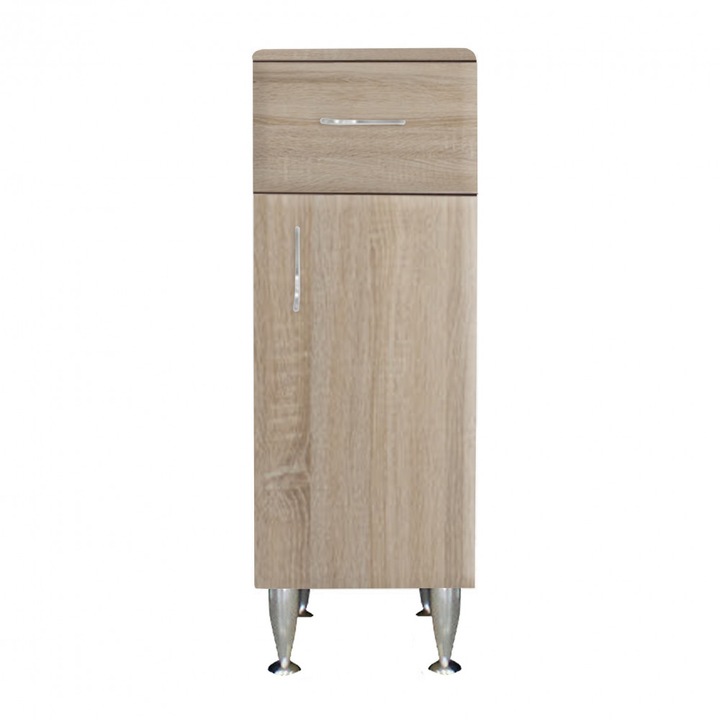 Vertex Bianca Plus 30 alacsony szekrény 1 ajtóval, 1 fiókkal, sonoma tölgy színben, jobbos