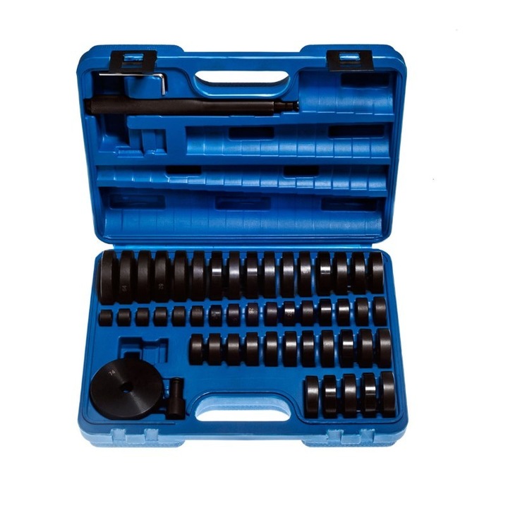 Trusa adaptoare presa extras demontat bucse bucsi rulmenti 52piese 18-74mm (TA1092)