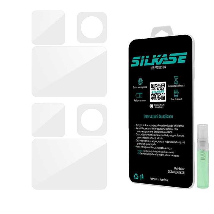 2 szett SILKASE fólia GoPro Hero 9-hez, kijelző és lencse védelem, szilikon, megújuló, antibakteriális