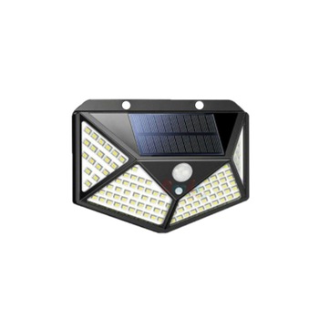 Lampa cu incarcare solara, Karemi, 100 x LED, cu senzori de amurg, miscare si lumina, 3 trepte de iluminare Lampa cu incarcare solara, Karemi, 100 x LED, cu senzori de amurg, miscare si lumina, 3 trepte de iluminare
