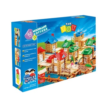 Set constructii 2 in 1 Cabana din padure, 62 piese, 2 figurine incluse Set constructii 2 in 1 Cabana din padure, 62 piese, 2 figurine incluse
