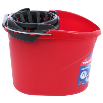 Galeata din plastic cu storcator, culoare rosu, capacitate 10L Galeata din plastic cu storcator, culoare rosu, capacitate 10L