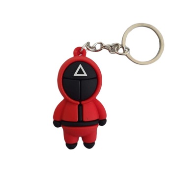 Breloc Squid game, miniatura, Soldat Triunghi, 4 CM, Sdx Market® Breloc Squid game, miniatura, Soldat Triunghi, 4 CM, Sdx Market®