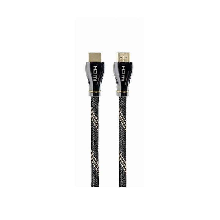 Cablu video Gembird CCBP-HDMI8K-2M, 2m, HDMI 2.1, conectori auriti, rezolutie maxima 8K (7680 x 4320) la 60 Hz, Negru