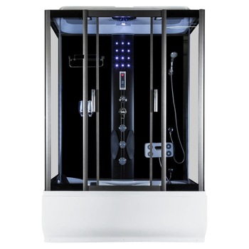 Cabina de dus cu hidromasaj Mbo-XL, 215x150x86cm, panou de control, LED, radio Cabina de dus cu hidromasaj Mbo-XL, 215x150x86cm, panou de control, LED, radio