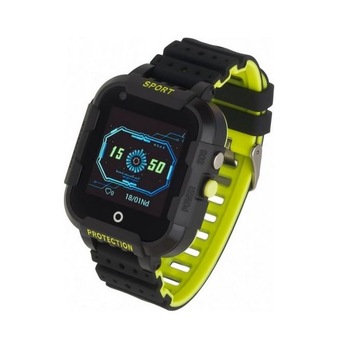 Smartwatch Garett Electronics Kids 4G, GPS, 1,4 inch, 58 g, Negru-Verde Smartwatch Garett Electronics Kids 4G, GPS, 1,4 inch, 58 g, Negru-Verde