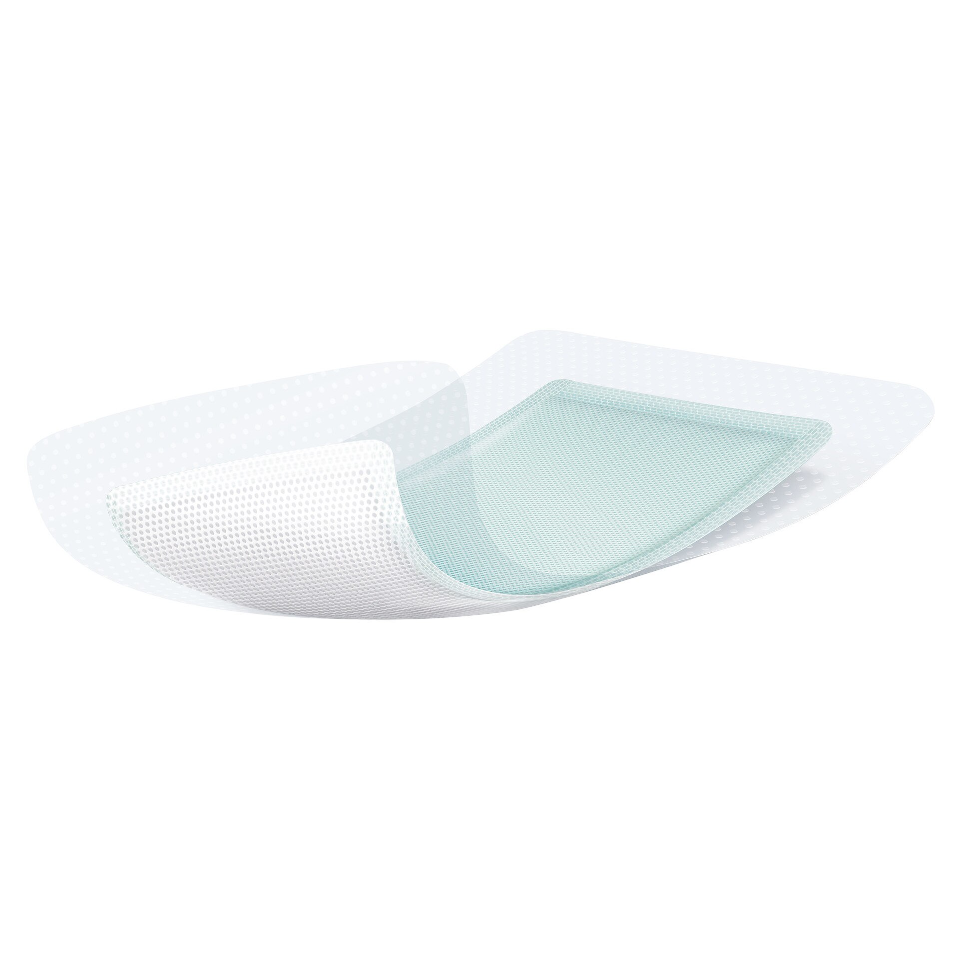 Set pansamente superabsorbante cu interfata de silicon, cu margini autoadezive (corp absorbant = 11,5x11,5cm) Hartmann Resposorb Silicone Border 17,5x17,5cm, 10 buc