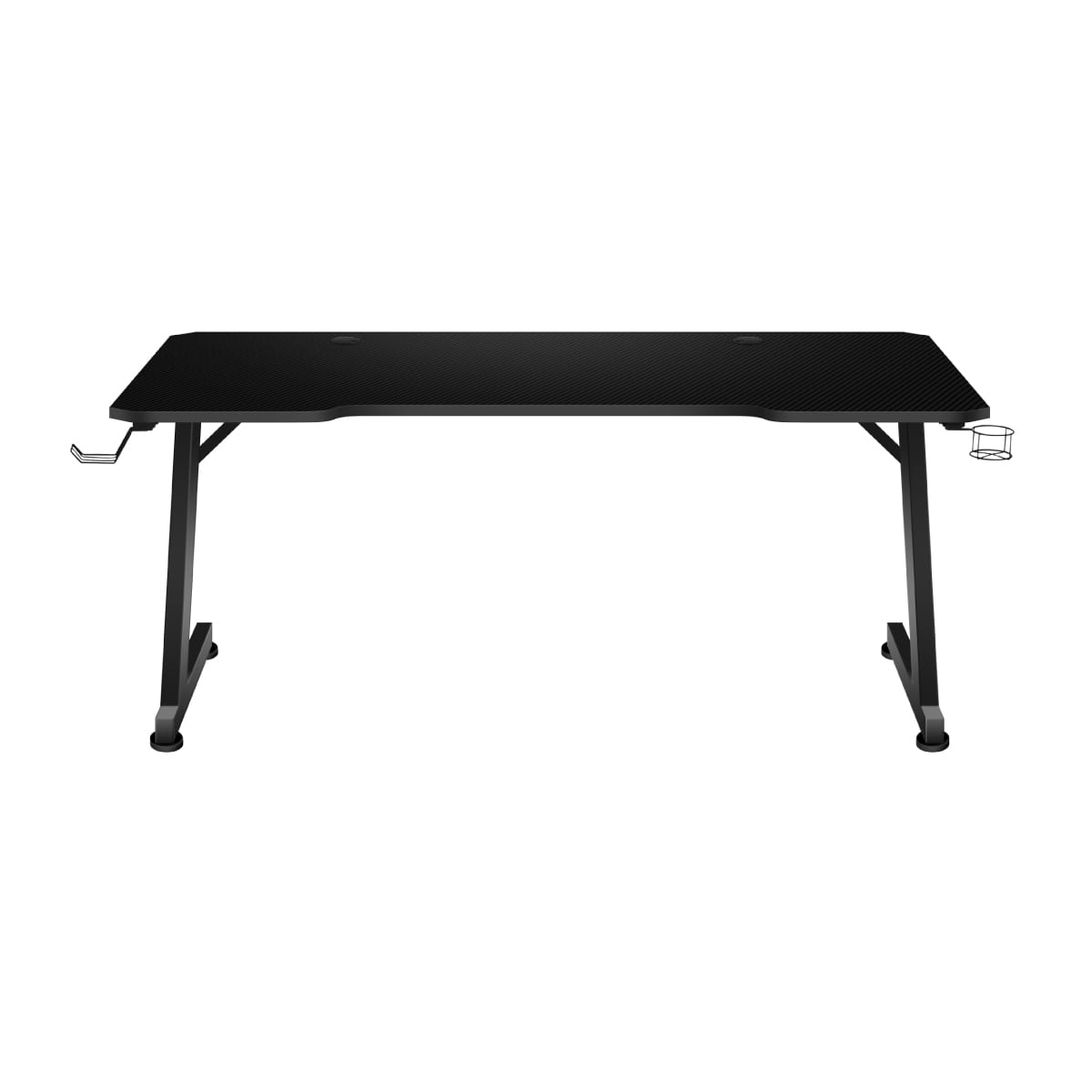 Birou gaming Huzaro Hero 2.7, 140 x 60 x 75 cm, HDF/Aluminiu, Negru