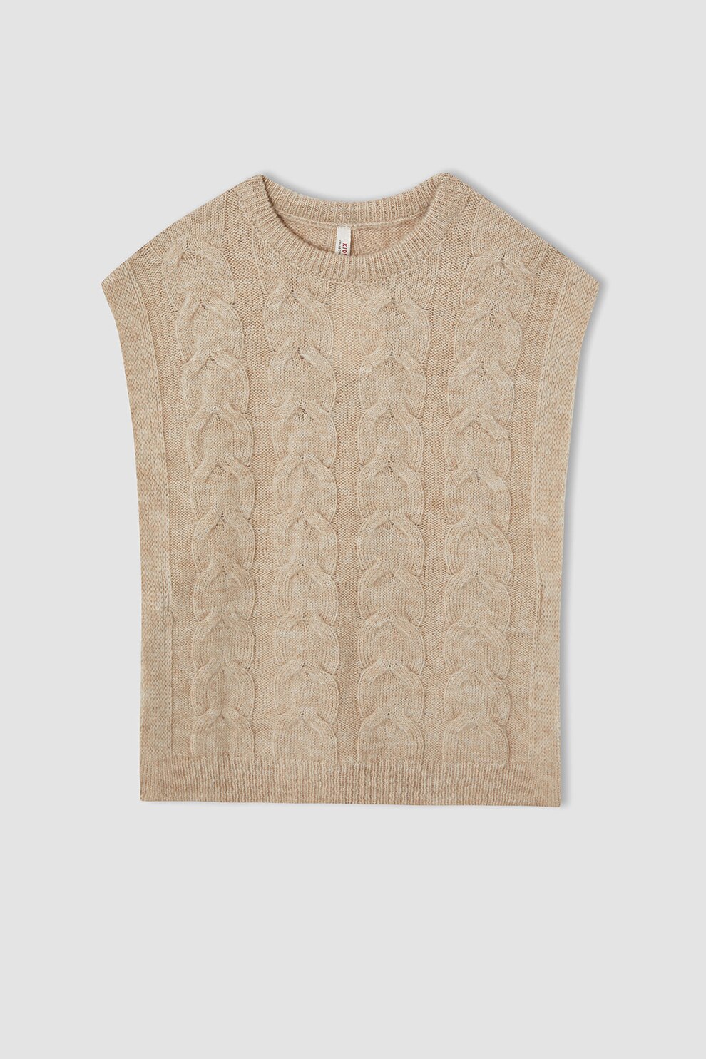 DeFacto, Vesta cu decolteu la baza gatului si model torsade, Maro nisip